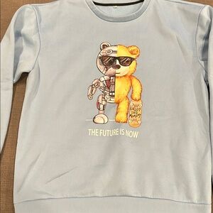 Light Blue Futuristic Bear Sweatshirt